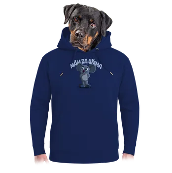 Pánská mikina Bastard Mám za ušima unisex mikina premium Navy