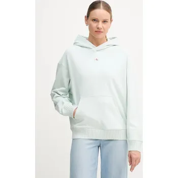 Pánská mikina Bavlněná mikina Calvin Klein Jeans LV047D232G tyrkysová 06E, vel. S