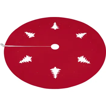 Vánoční dekorace LIVARNO home LED deka pod vánoční stromek kulatá červená