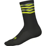 ALÉ Cyklistické ponožky klasické - CALZA SPEEDFONDO H18 - černá/žlutá