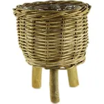 Obal na květináč|koš na nožičkách, s igelit. výplní, pr.35x40cm, šedá, FSC 100%|Ego Dekor Indonesian Ratan