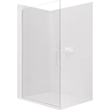 Cerano Sprchová zástěna Walk-in Crystal L/P, 8 mm, bezvzpěrový systém, bílá matná, transparentní sklo, 90x200 cm, CER-8050BD6655