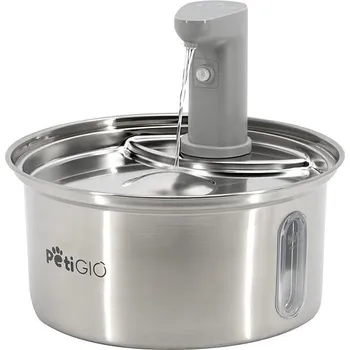 Miska pro psa PetiGIO Peti-to-Eat automatická fontána pro domácí mazlíčky nerez