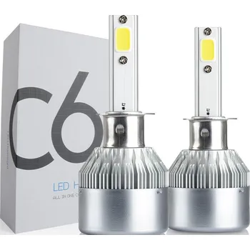 Povinná bezpečnostní výbava LED 2x H1-36W, dvě autožárovky s paticí H1, výkon 36W, světelný tok 3800lm, napájení 12, 24V