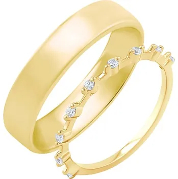 Prsten Eternity prsten s lab-grown diamanty a pánský komfortní prsten Khalid