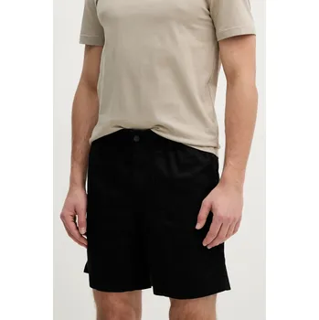 Dámské kraťasy Šortky s příměsí lnu Calvin Klein Jeans J30J327300 černá 99X, vel. 29