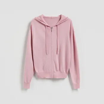 Dámský svetr Reserved - Kardigan s příměsí vlny - růžová - 091EE-30X - 091EE-30X-XS