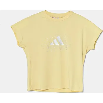 Dívčí tričko Dětské tričko adidas JC7447 žlutá 10X, vel. 116