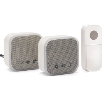 Domovní zvonek VELAMP DOM052 Sada 2 zvonků do zásuvky,150m,36 melodií