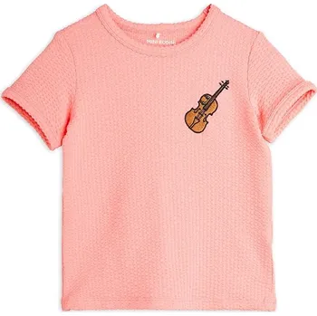 Dětské tričko Mini Rodini Violin 2522011828 růžová 30X, vel. 92-98
