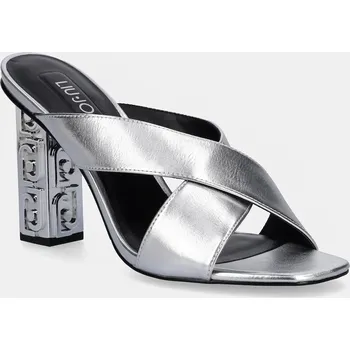 Dámské pantofle Pantofle Liu Jo SERENA 25 dámské, stříbrná barva, na podpatku, SA5171EX02900532 SLV, EUR 36