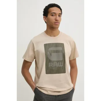 Bavlněné tričko G-Star D26478.C336 béžová 80X, vel. XL