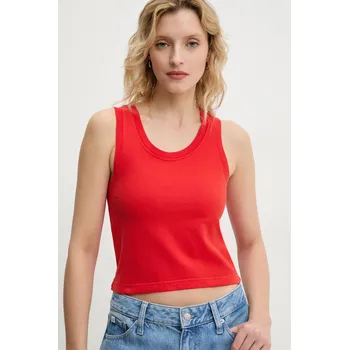 Bavlněný top American Vintage FAZ01AE25 červená 33X, vel. S