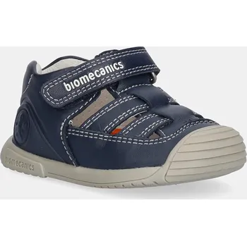 Dívčí sandály Dětské kožené sandály Biomecanics tmavomodrá barva, 252122 59X, EUR 23