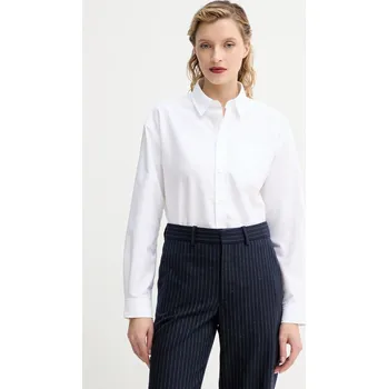 Pánská košile Bavlněná košile A.P.C. chemise boyfriend brodee bílá barva, relaxed, s klasickým límcem, COECK.F12550 00X, vel. 34