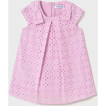 Dětská móda Dětské bavlněné šaty Mayoral 1913.4C.Baby.PPYA růžová 30X, vel. 74