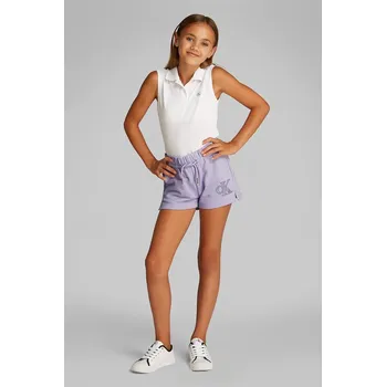 Dětské bavlněné šortky Calvin Klein Jeans IG0IG02959.128.176.PPYA fialová 04X, vel. 128