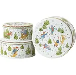 Vánoční sada 3 plechových dóz na cukroví Vánoční radovánky 2025, Rosenthal