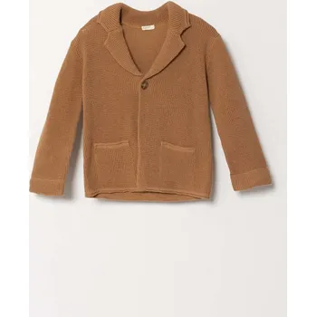 Cardigan s lněnou směsí United Colors of Benetton 1NGJA6005.W.Seasonal hnědá 84X, vel. 74