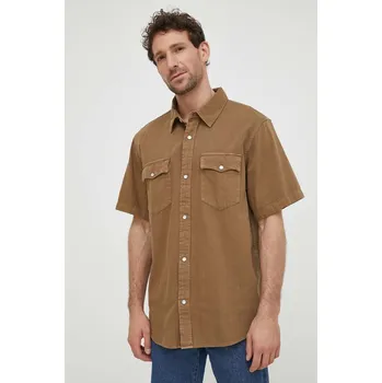 Pánské oblečení Bavlněná košile Levi's A5722 béžová 80X, vel. M