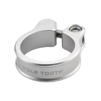 Sedlovka WOLF TOOTH - sedlová objímka 34.9mm raw stříbrná