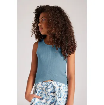 Dívčí svetr Dětský top Mayoral tyrkysová barva, 6039 6039.8B.Junior.PPYA 66X, vel. 152