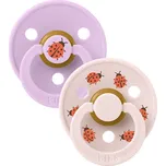 BIBS Dudlíky STUDIO Colour Ladybug violet-sky-mix vel.2, přír. kaučuk 2ks