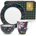 PIP Studio Snídaňová sada Berry Blues modrá sada 3ks 51.020.207