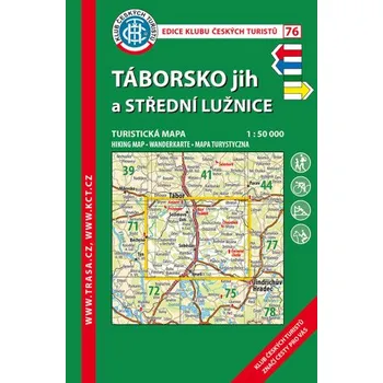 Táborsko jih, střední Lužnice /KČT 76 1:50T Turistická mapa