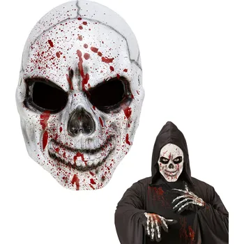 Karnevalový doplněk Latexová maska krvavý kostlivec