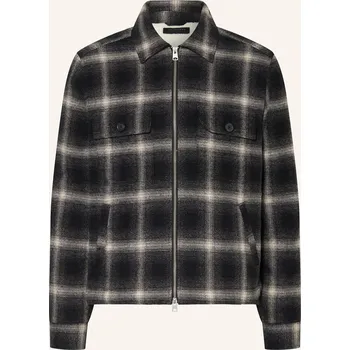 Allsaints Pánský Kabát Bayo S Umělou Kožešinou, černá /...