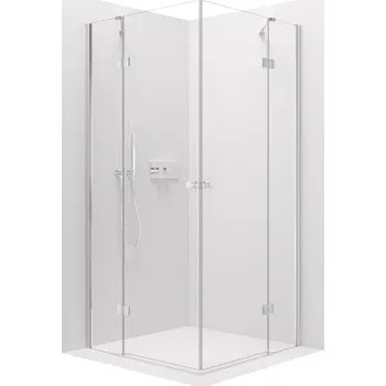 Cerano Sprchový kout Marino Duo L/P, 6 mm, chrom, transparentní sklo, 90x90 cm, pantový, CER-422910