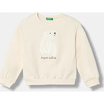 Chlapecké oblečení Dětská mikina United Colors of Benetton 39M2G10LC.P.Seasonal béžová 02X, vel. 104