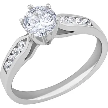 Prsten Zásnubní prsten s moissanitem a diamanty Mita