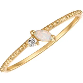 Prsten Zlatý prsten s opálem a safírem Mariana