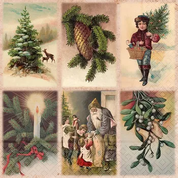 Papírový ubrousek Papírový ubrousek Christmas Lights Collage