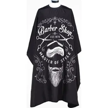 Bifull Professional Bifull pláštěnka Barber Shop s háčkem černá se vzorem