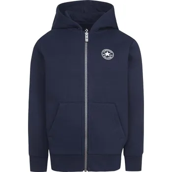 Chlapecká mikina Dětská mikina Converse zelená barva, s kapucí, hladká 8CC857 96X, vel. 92-98