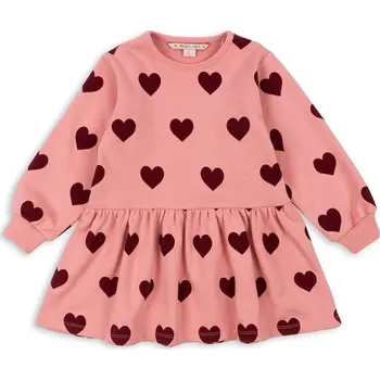 Dívčí oblečení Dívčí šaty Konges Sløjd LOU SWEAT DRESS OCS KS102019 růžová 42X, vel. 134-140