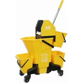 Úklidový vozík Úklidový vozík SYR LTS/E4, závěsný kbelík 3x, žlutý