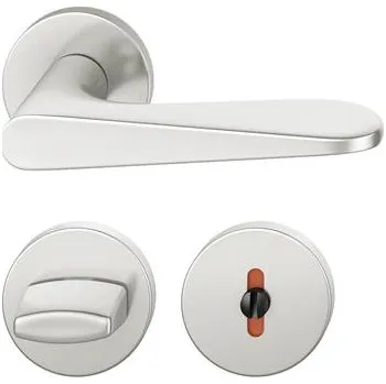 Dveřní kování FSB dveřní kování 12 1144 ASL, klika-klika, rozeta, WC, stříbrný elox