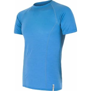Oblečení a móda Tričko Sensor Merino Active pásnké krátký modrá S