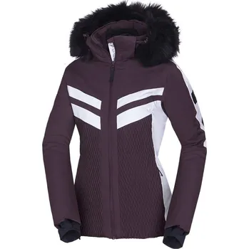 Dámská zateplená lyžařská bunda Northfinder Brandi Maroon/white Velikost: L