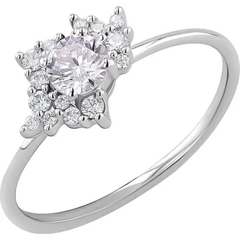 Prsten Atypický cluster zásnubní prsten s lab-grown diamanty Talisha