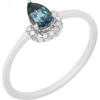 Prsten Zlatý prsten s alexandritem a diamanty Pallavi