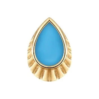 Náušnice Zlatá piercing náušnice s tyrkysem Wendy