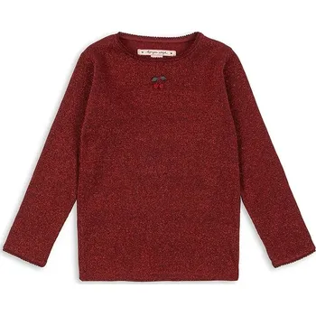 Dětská móda Dětské tričko s dlouhým rukávem Konges Sløjd ROLI BLOUSE KS104414.9BYA červená 33X, vel. 134-140