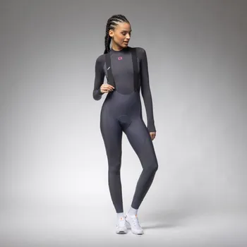 Cyklistické kalhoty ALÉ Cyklistické kalhoty dlouhé s laclem - R-EV1 VOLTAGE - antracitová M