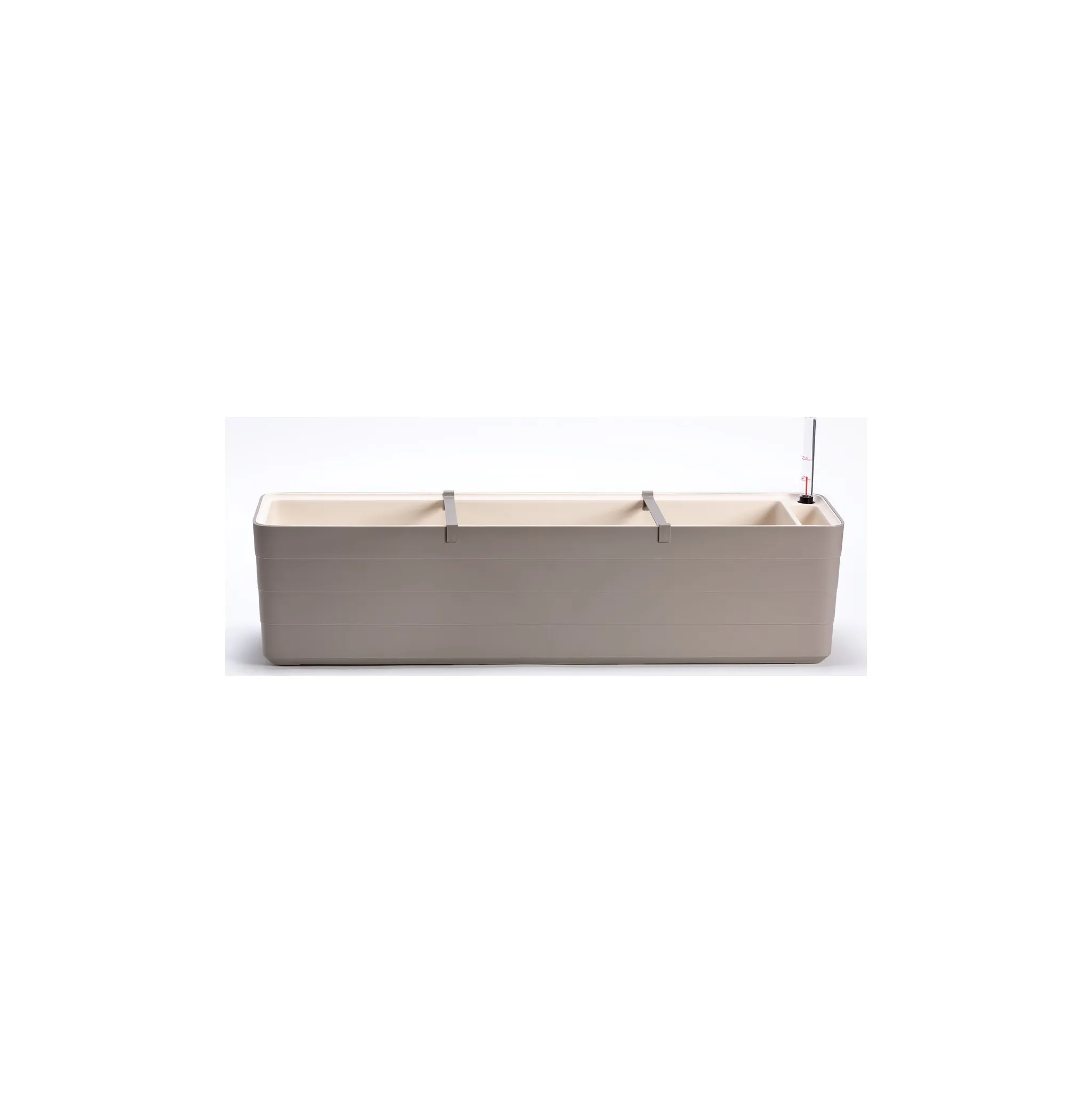 Fotografie 2 - Truhlík Plastia Berberis 80 cm taupe/slonová kost