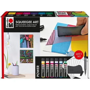 Marabu Acryl Color Squeegee Art Set Power FSC Mix